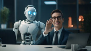 AI-Powered Customer Service: Virtual Assistants & Chatbots robot-performing-ordinary-human-job