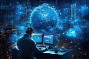 Testing High-Speed Data Transmission: Ensuring Efficiency in Modern Communications super-powered-genius-artificial-intelligence-working-big-data-digital-transformation-ai-revolution-generative-ai_159242-24189